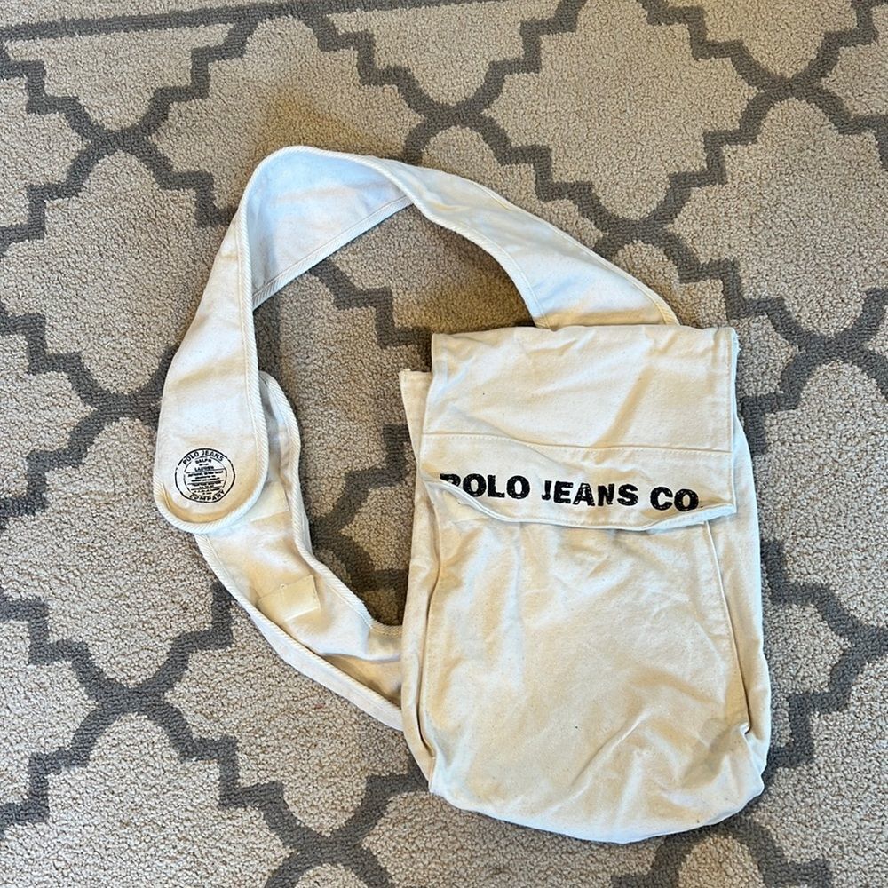 Polo Ralph Lauren canvas One Strap Bag in GUC unique perfect for the beach‎